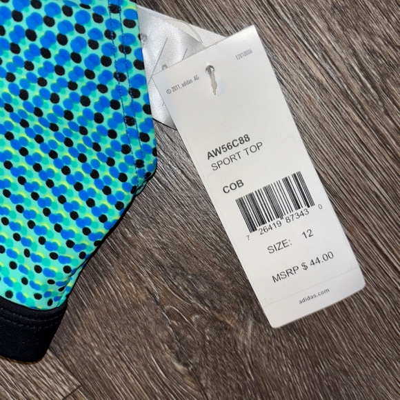 adidas Teal and Black Sports Bra - Picture 4 of 7